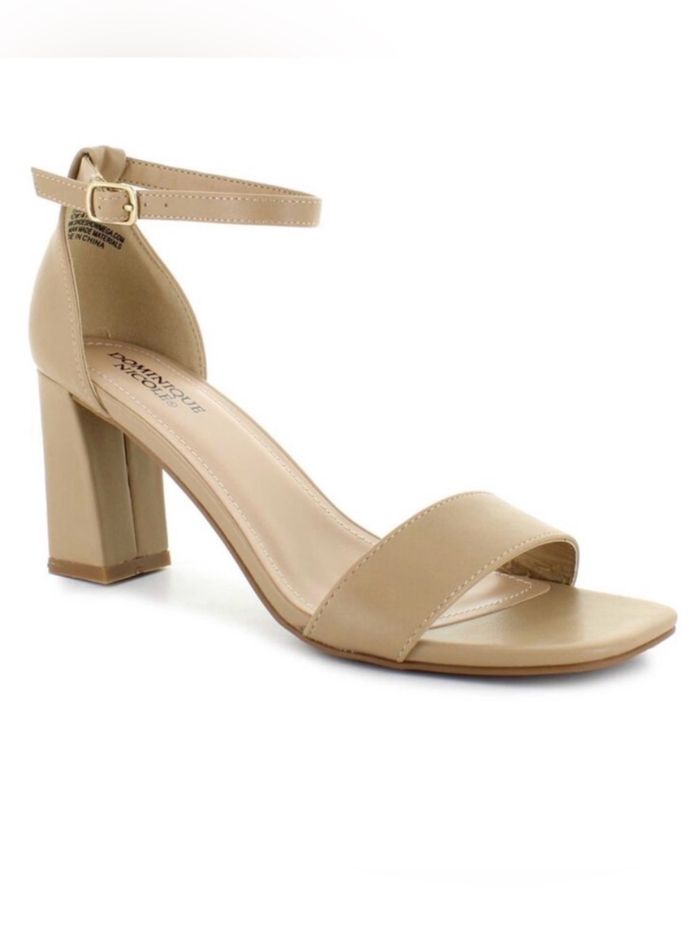 NWOT Dominique Nicole Mylah Heels SZ 9.5 Color Nude